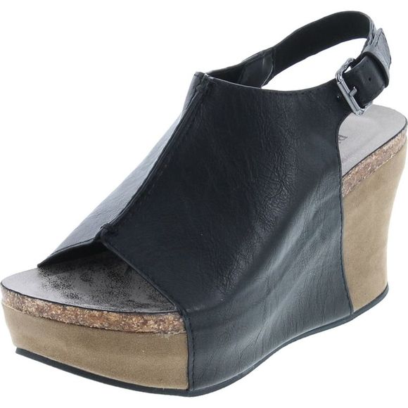 Pierre Dumas Hester-14 Black Womens sandals 7.5 NEW - Picture 1 of 7
